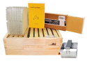 A Comb Honey Sales Box with instruction manual and packaging materials